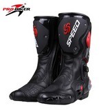 Boots Racing Motocross Off-Road Motorbike Shoes Black-White-Red Size 40-41-42-43-44-45
